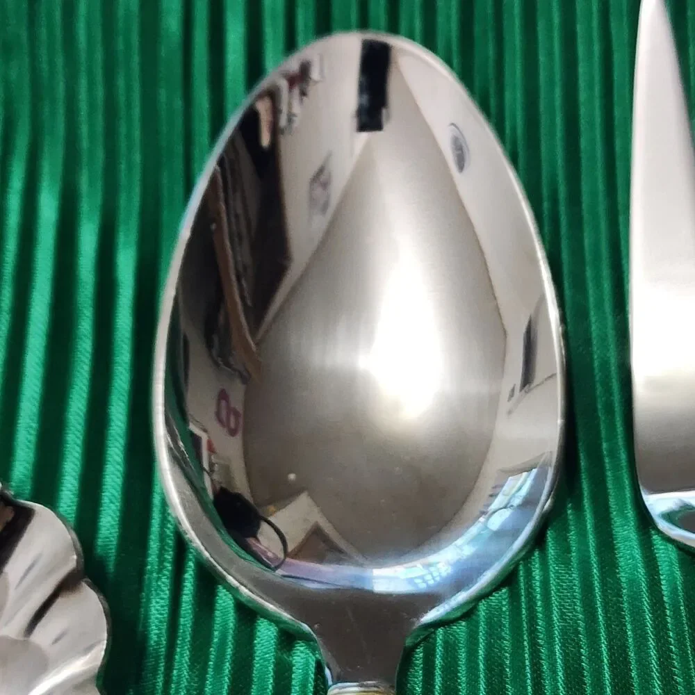 Reed & Barton GOLDEN JUBILEE 5 Piece Serving  Set Glosy 18/8 KOREA Lightly Used